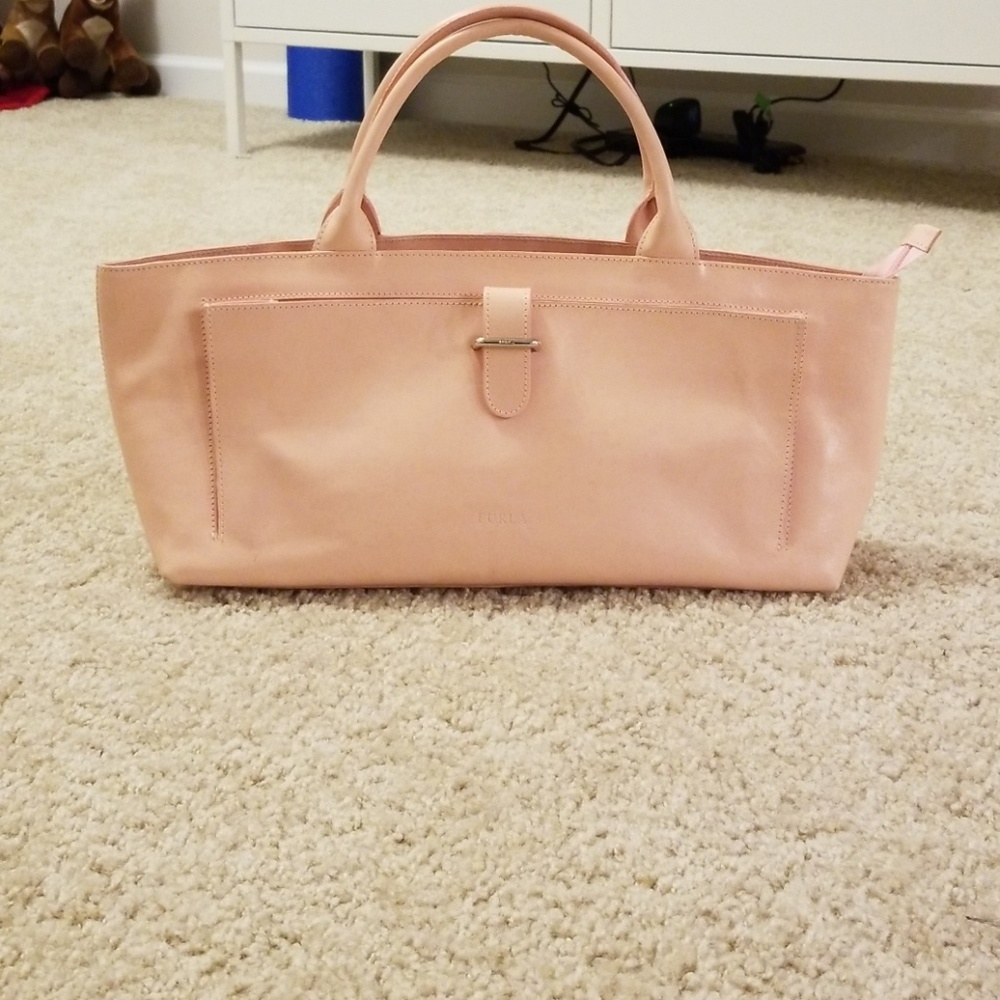 Furla light pink handbag
